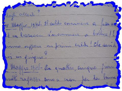 foto di una pagina del registro