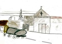 disegno della via Cappuccina oggi