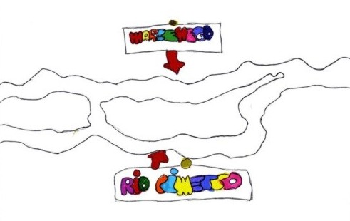 disegno della mappa del Marzenego nel tratto di Mestre